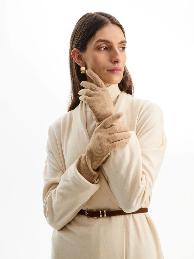 Перчатки Alpine, удлиненные, бежевые - фото 3