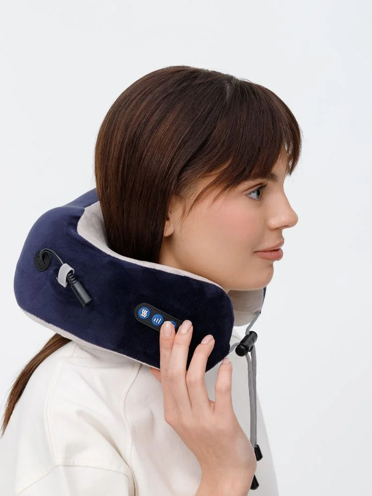 Дорожная подушка-массажер inRelax, синяя - фото 15