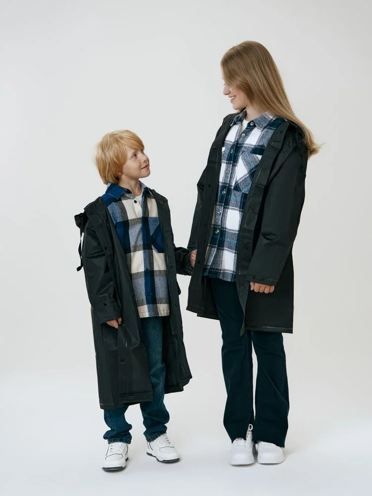 Дождевик детский RainDrop Kids черный - фото 12