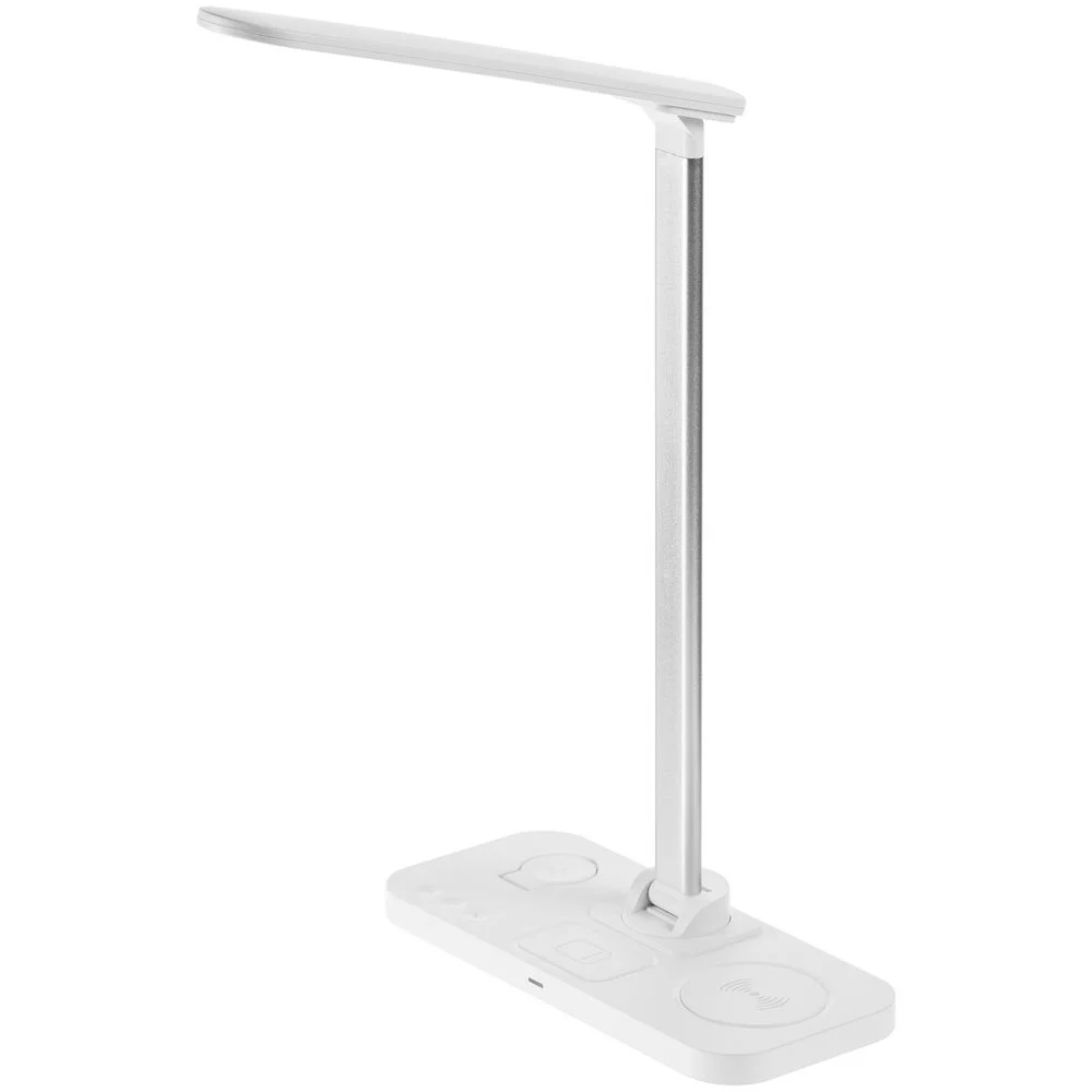 Настольная лампа с беспроводной зарядкой Power Light, белая - фото 3