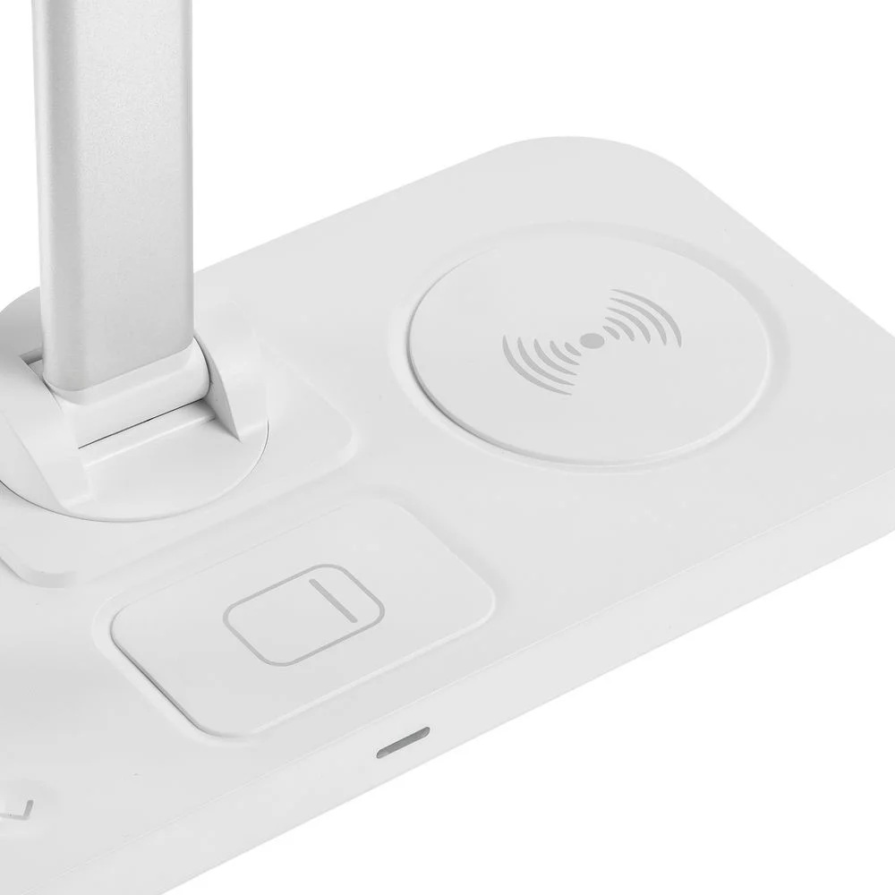 Настольная лампа с беспроводной зарядкой Power Light, белая - фото 6