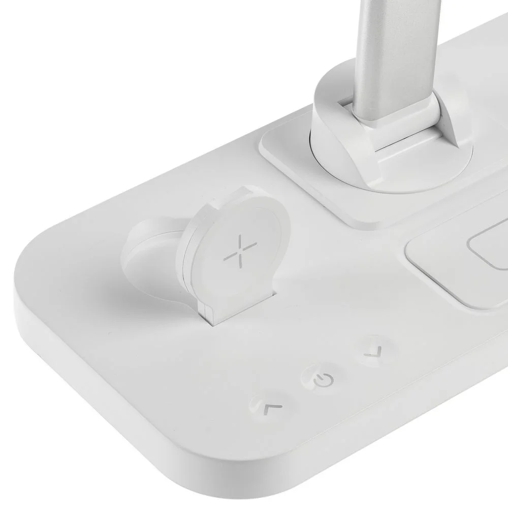 Настольная лампа с беспроводной зарядкой Power Light, белая - фото 7