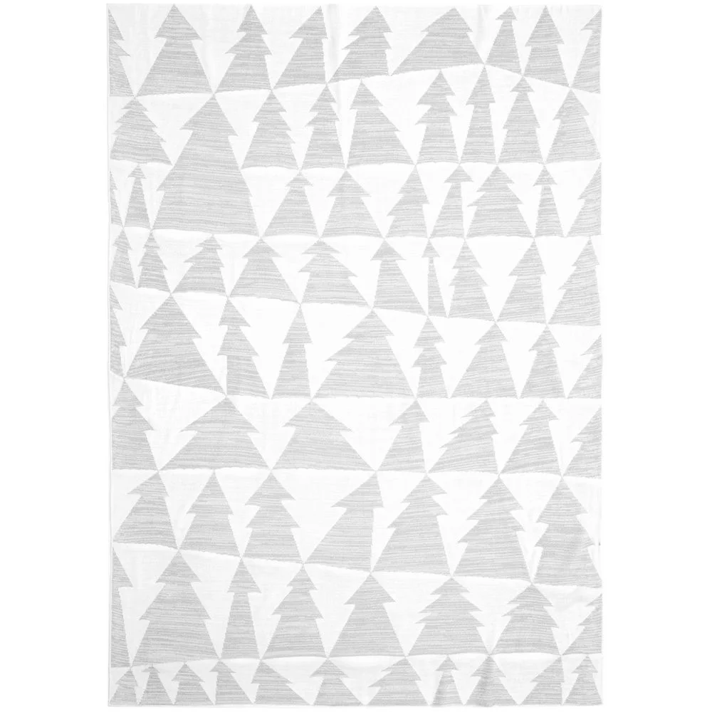 Плед Танцующий лес белый с серебристым - фото 3