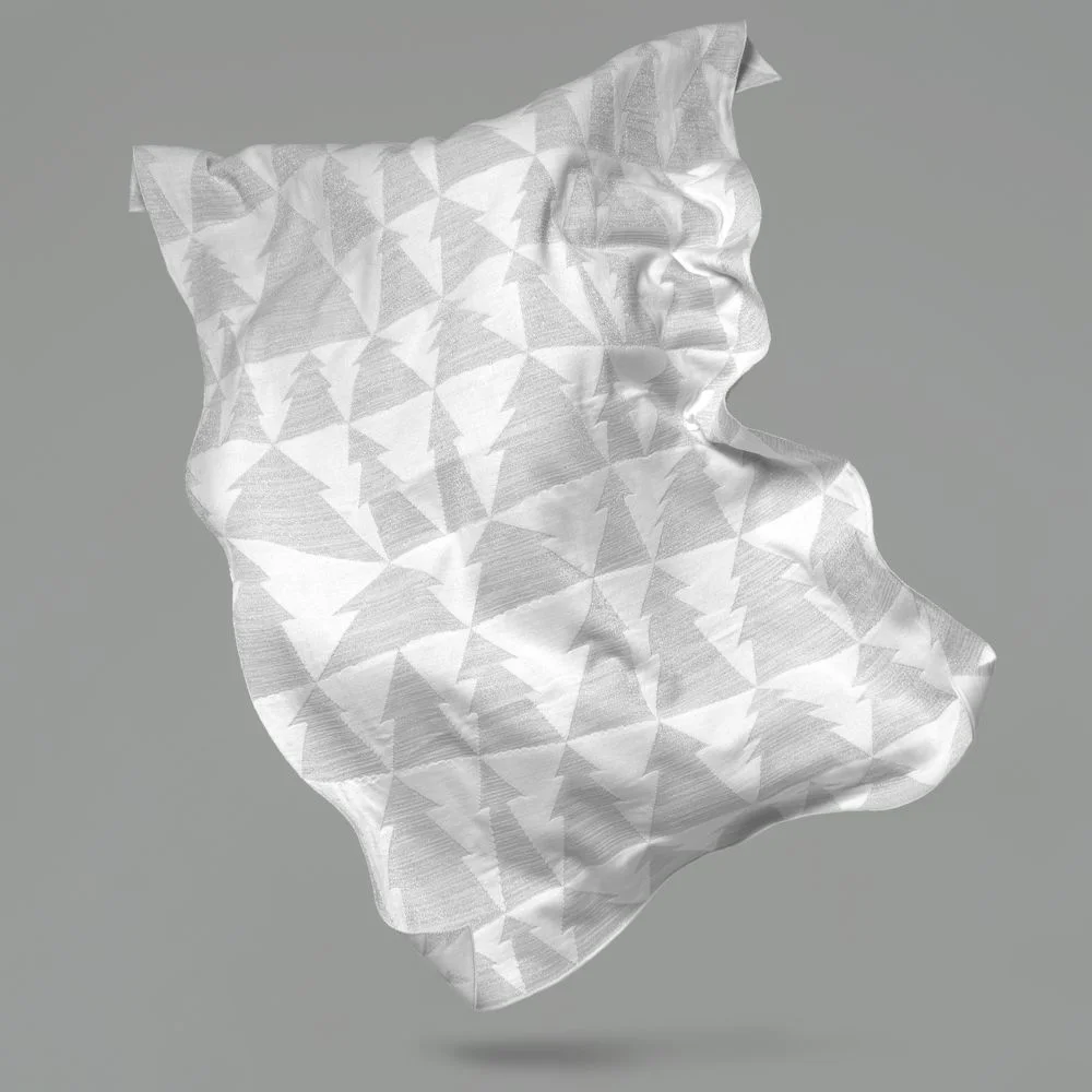 Плед Танцующий лес белый с серебристым - фото 6