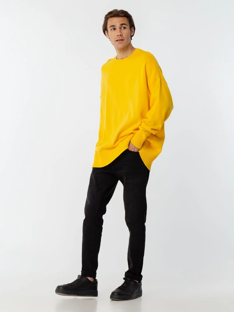 Джемпер оверсайз унисекс Stated в сумке желтый - фото 10