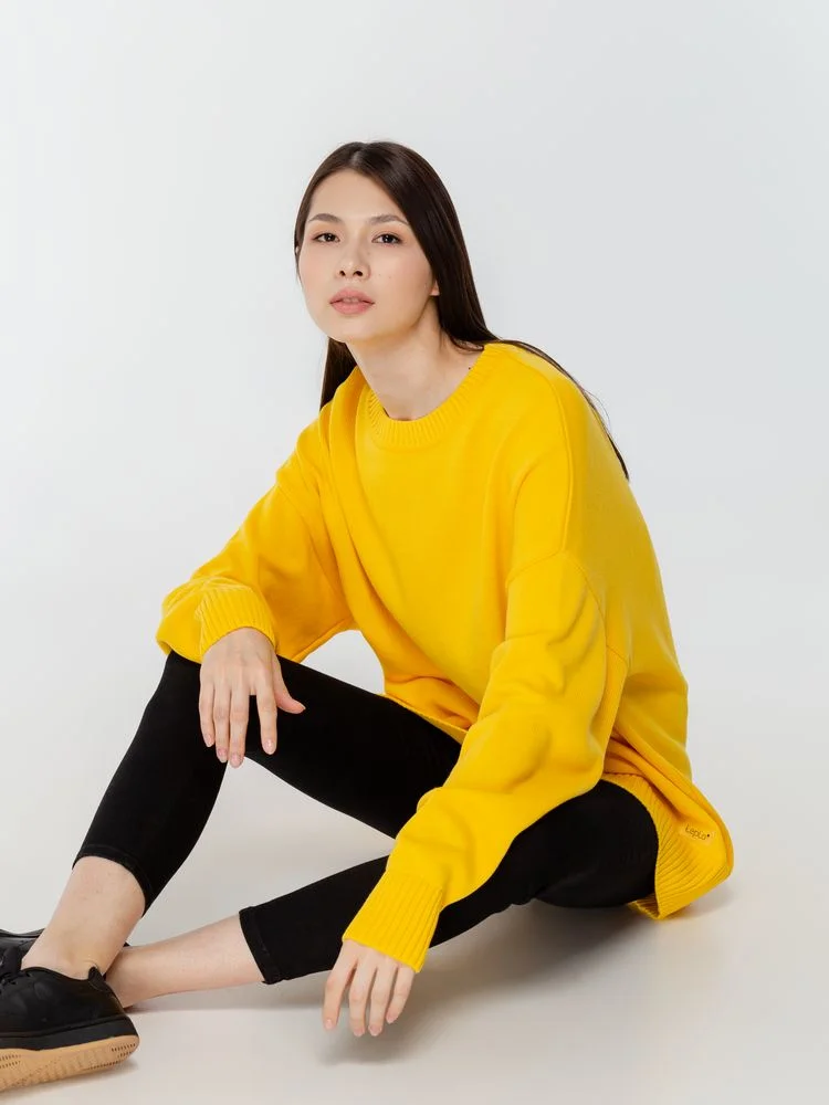 Джемпер оверсайз унисекс Stated в сумке желтый - фото 13