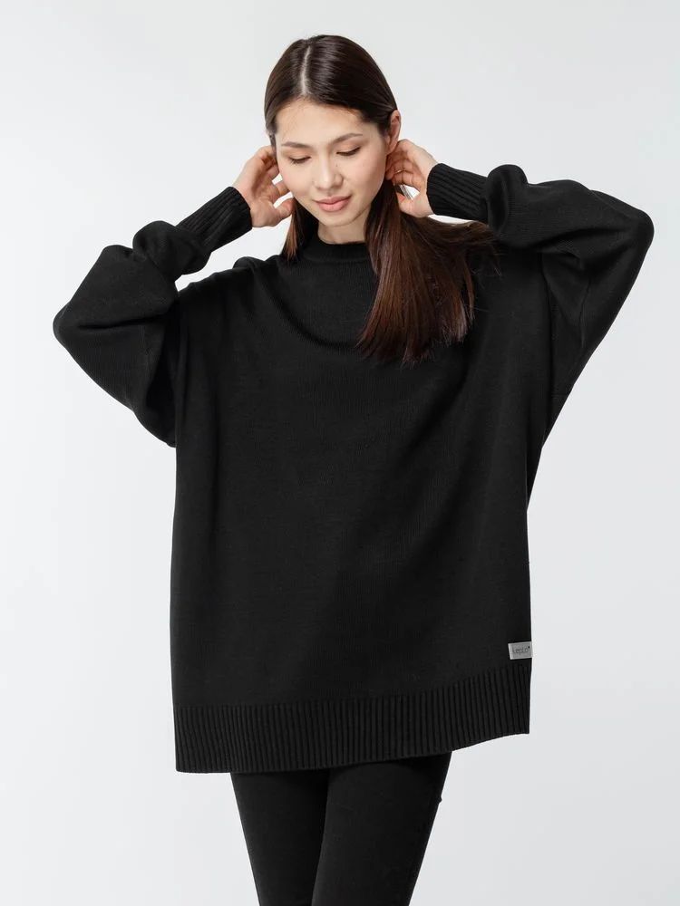 Джемпер оверсайз унисекс Stated в сумке черный - фото 10