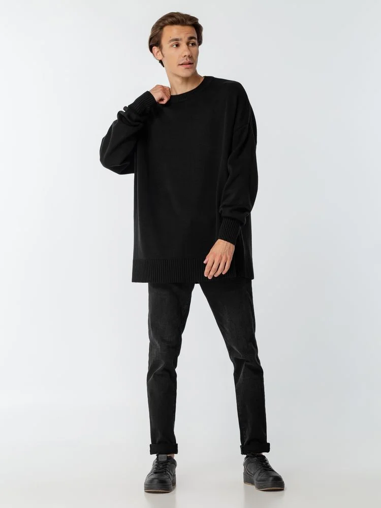 Джемпер оверсайз унисекс Stated в сумке черный - фото 13