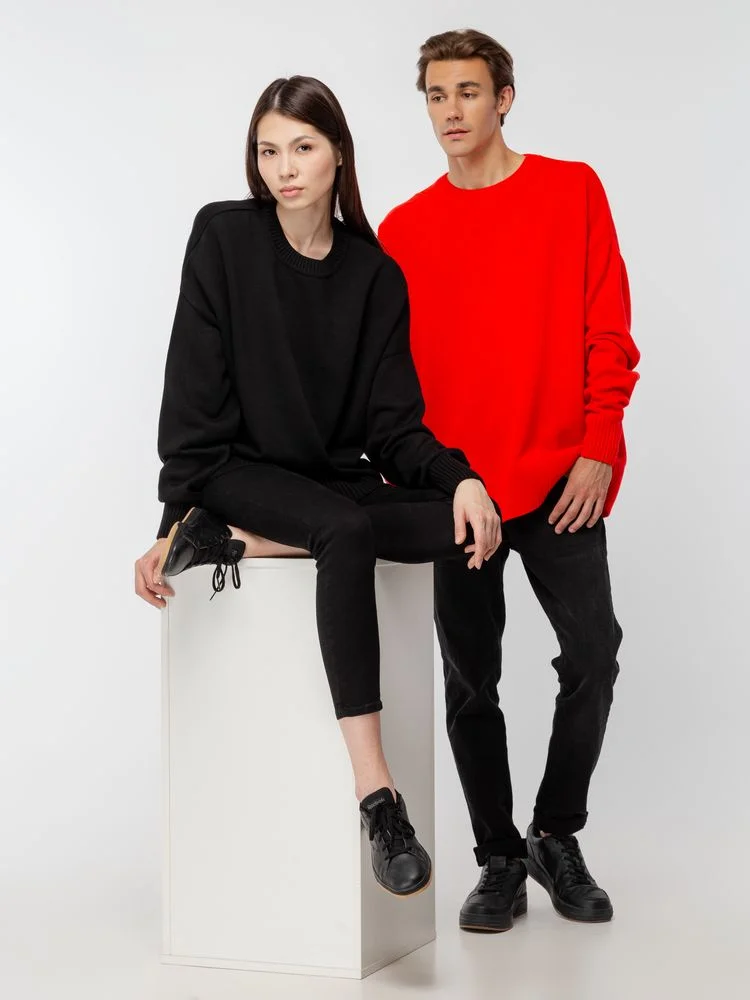 Джемпер оверсайз унисекс Stated в сумке черный - фото 15