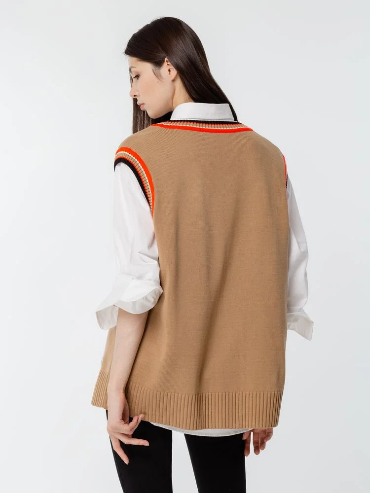 Жилет оверсайз унисекс Cornell в сумке бежевый - фото 15