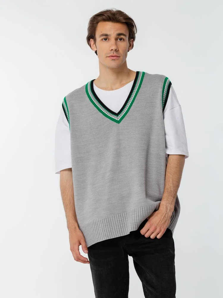 Жилет оверсайз унисекс Cornell в сумке светло-серый - фото 11