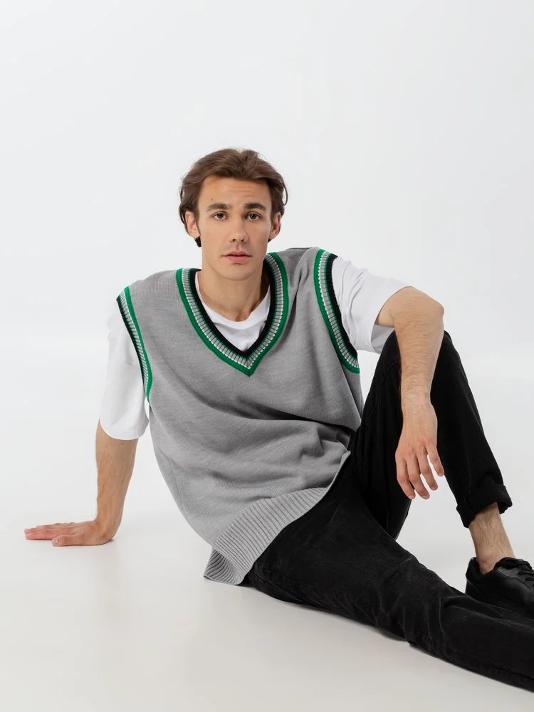 Жилет оверсайз унисекс Cornell в сумке светло-серый - фото 13