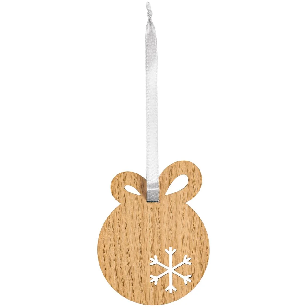 Деревянная подвеска Christmate шар - фото 2