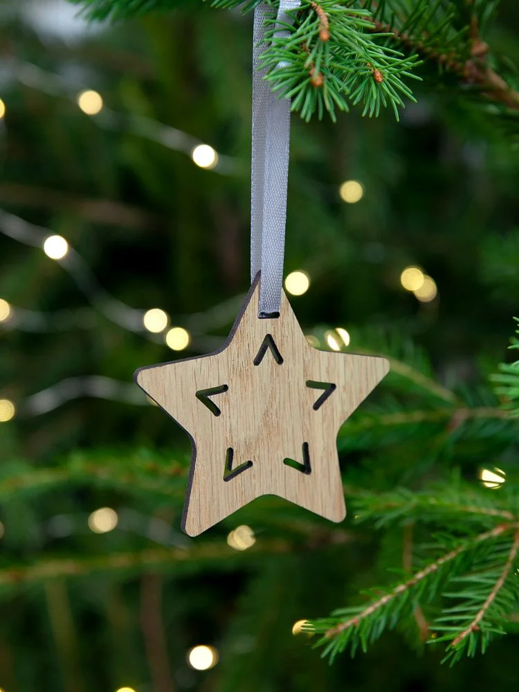 Деревянная подвеска Christmate звезда - фото 4