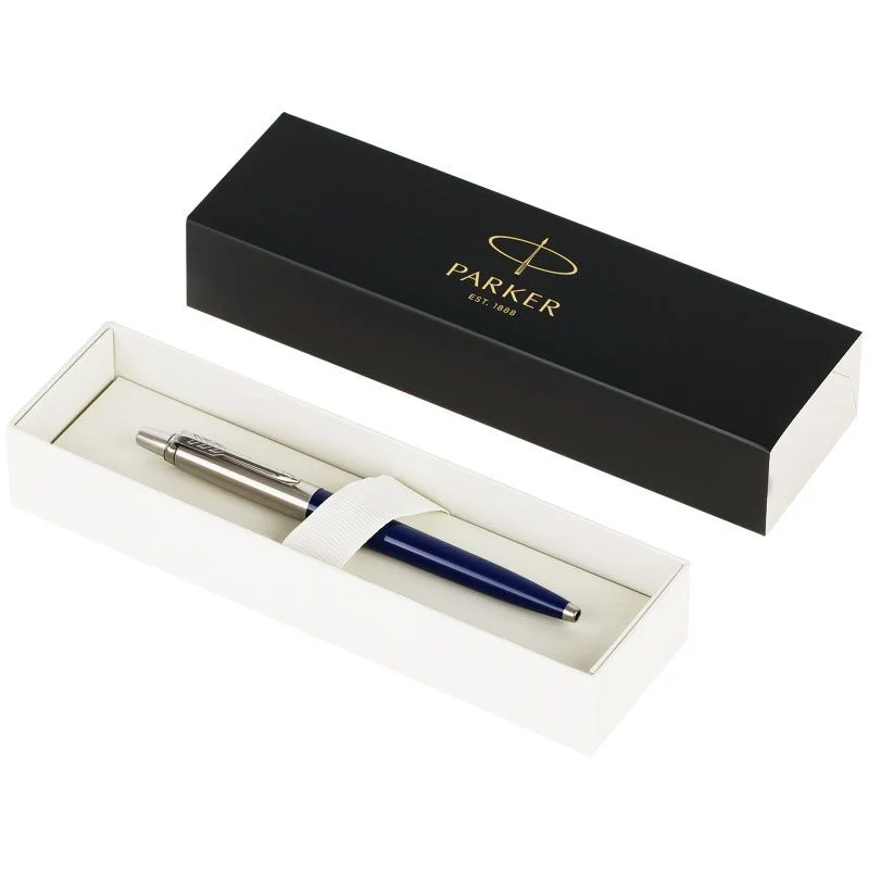 Ручка шариковая Parker Jotter Originals Navy Blue Chrome CT темно-синяя - фото 4