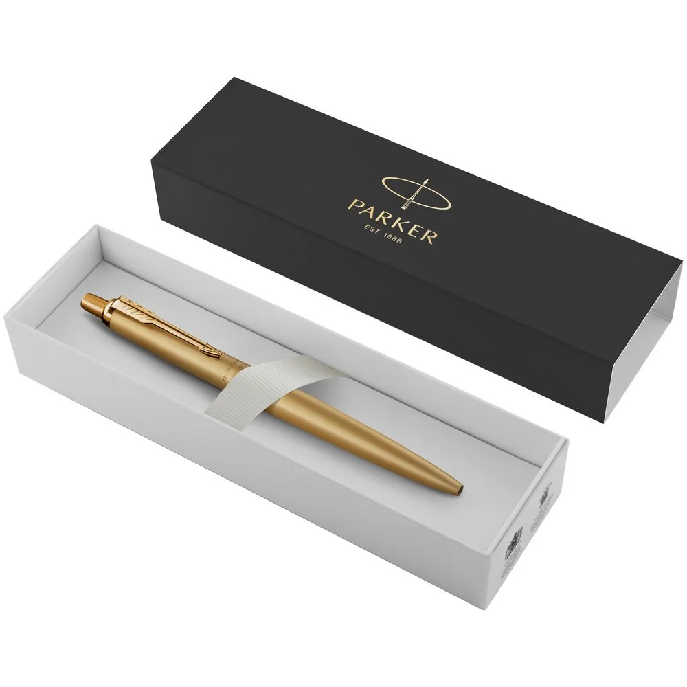 Ручка шариковая Parker Jotter XL Monochrome Gold золотистая - фото 3