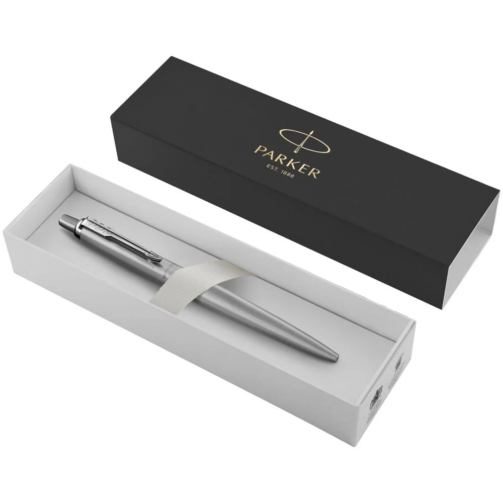 Ручка шариковая Parker Jotter XL Monochrome Grey серебристая - фото 3