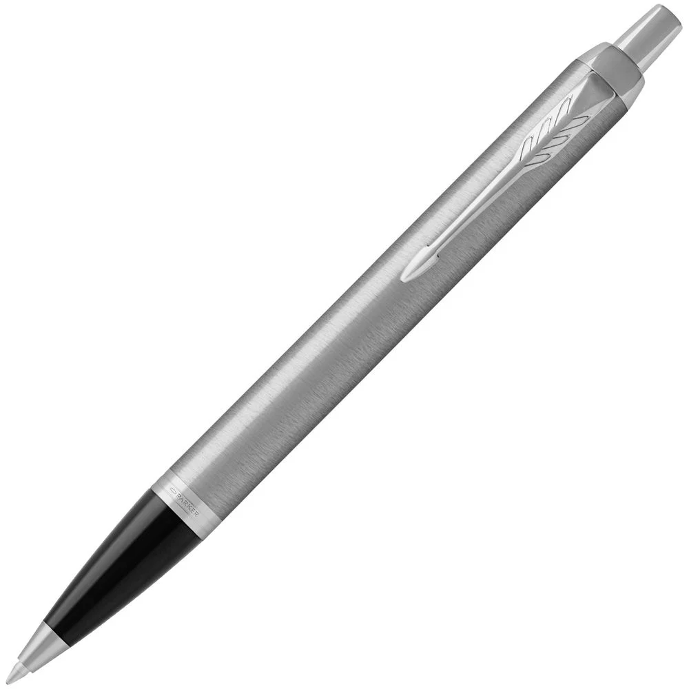 Ручка шариковая Parker IM Essential Stainless Steel CT серебристая с черным - фото 2