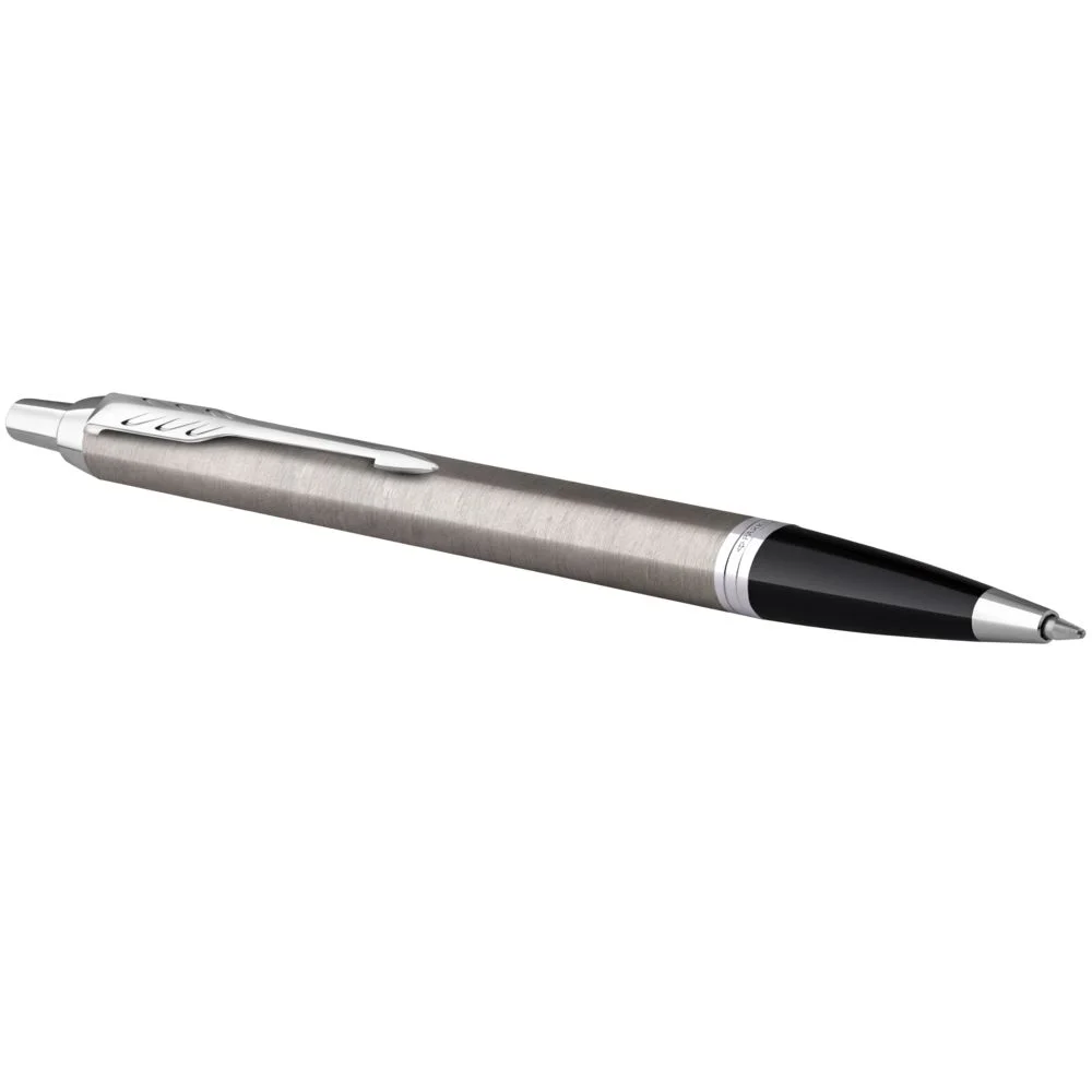 Ручка шариковая Parker IM Essential Stainless Steel CT серебристая с черным - фото 4