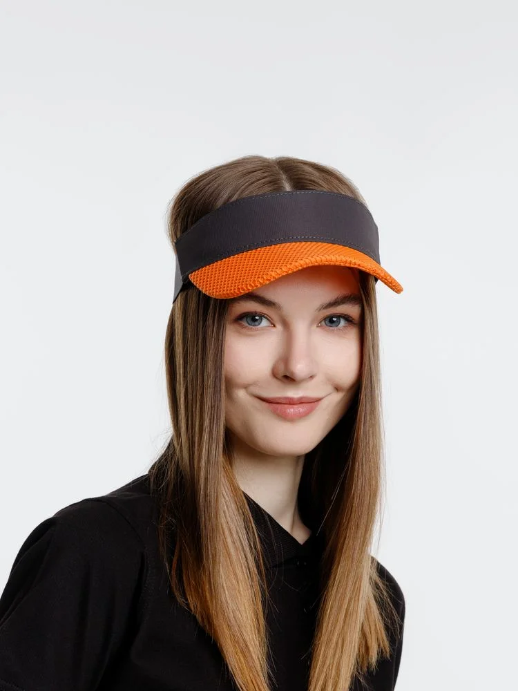 Козырек Grand Slam, темно-серый с оранжевым - фото 5