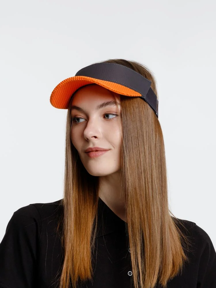 Козырек Grand Slam, темно-серый с оранжевым - фото 7