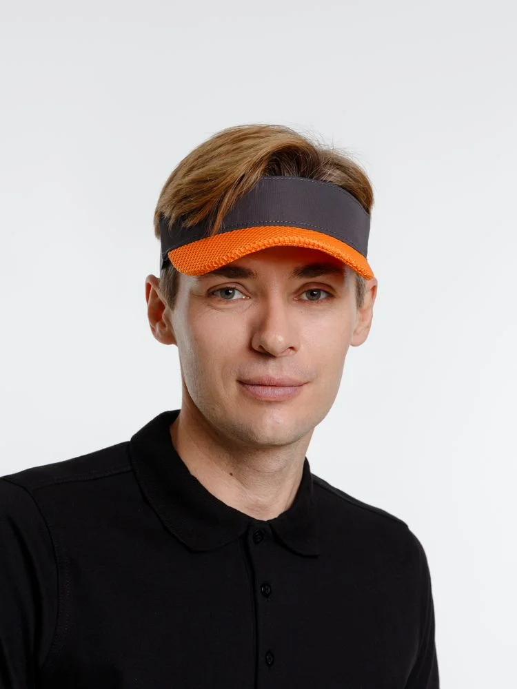 Козырек Grand Slam, темно-серый с оранжевым - фото 8