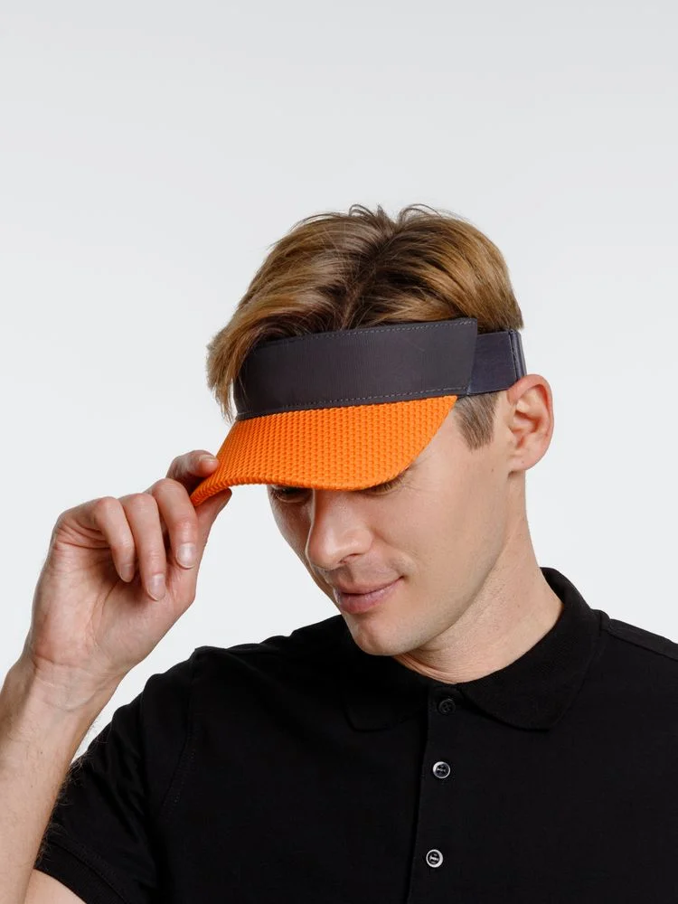 Козырек Grand Slam, темно-серый с оранжевым - фото 9