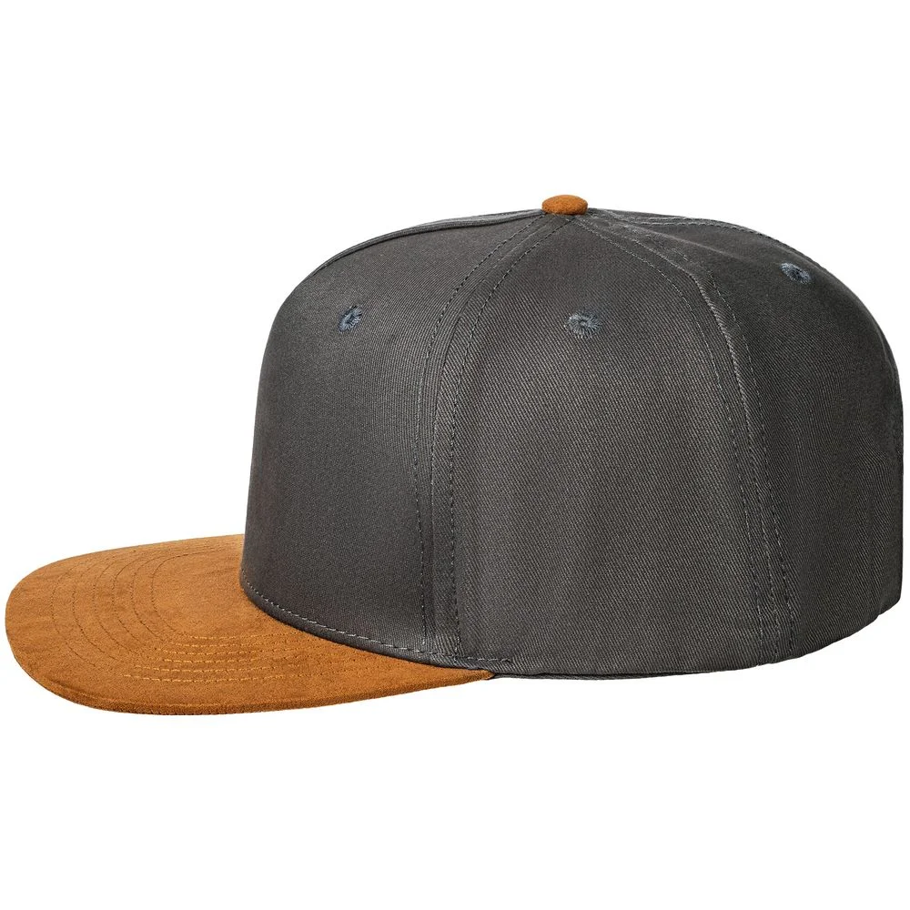 Бейсболка Foreside с прямым козырьком, серая с коричневым - фото 2