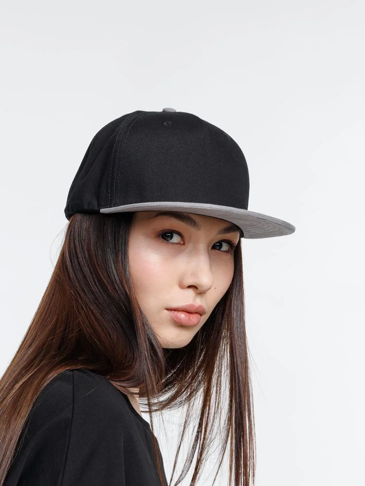 Бейсболка Foreside с прямым козырьком, черная с серым - фото 6