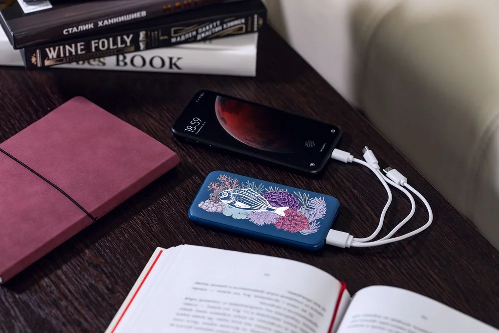 Аккумулятор Uniscend Starry с подсветкой 5000 мАч синий - фото 6