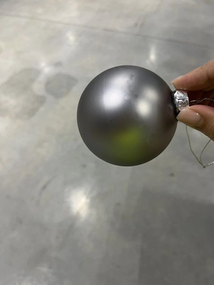 Оформительский шар Finery, 8 см, матовый серебристый - фото 3