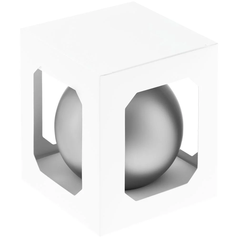 Оформительский шар Finery 10 см матовый серебристый - фото 2