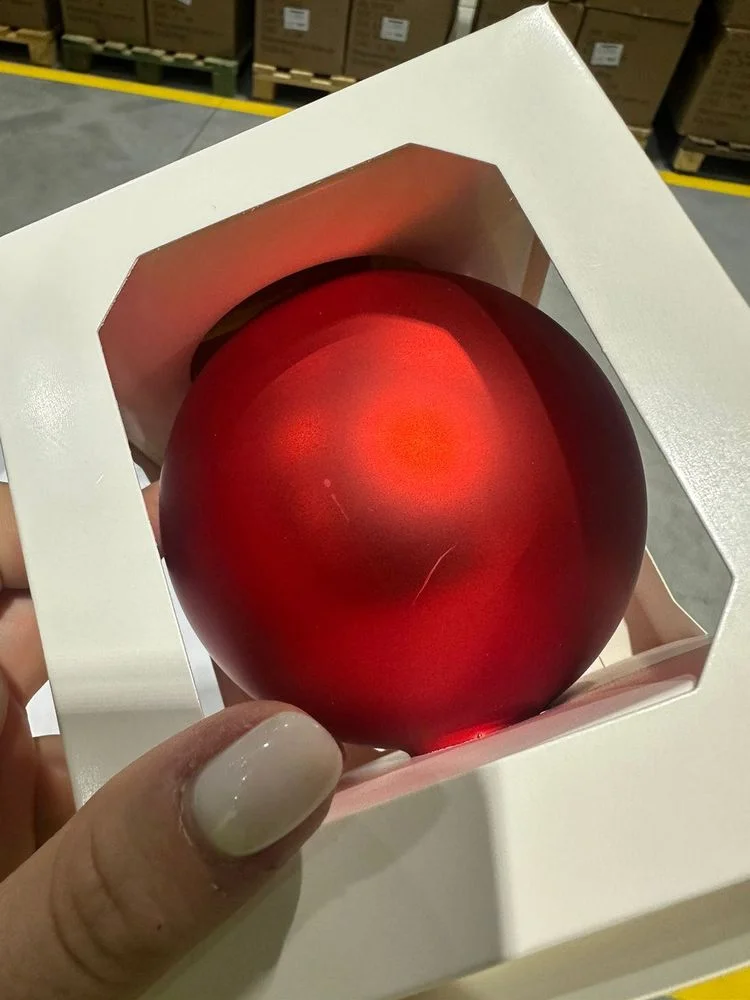 Оформительский шар Finery 10 см матовый красный - фото 3