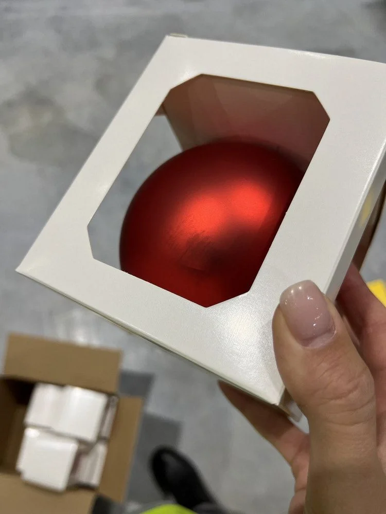 Оформительский шар Finery 10 см матовый красный - фото 4