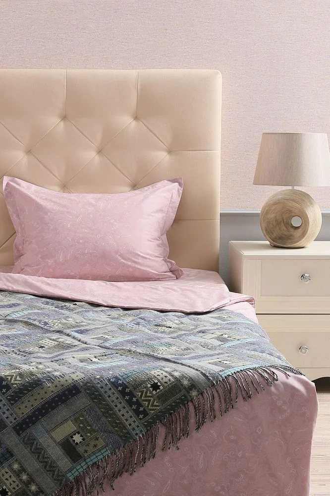 Плед Baltimora синий с серым - фото 6
