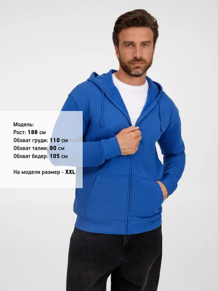 Толстовка унисекс Carter ярко-синяя royal - фото 4