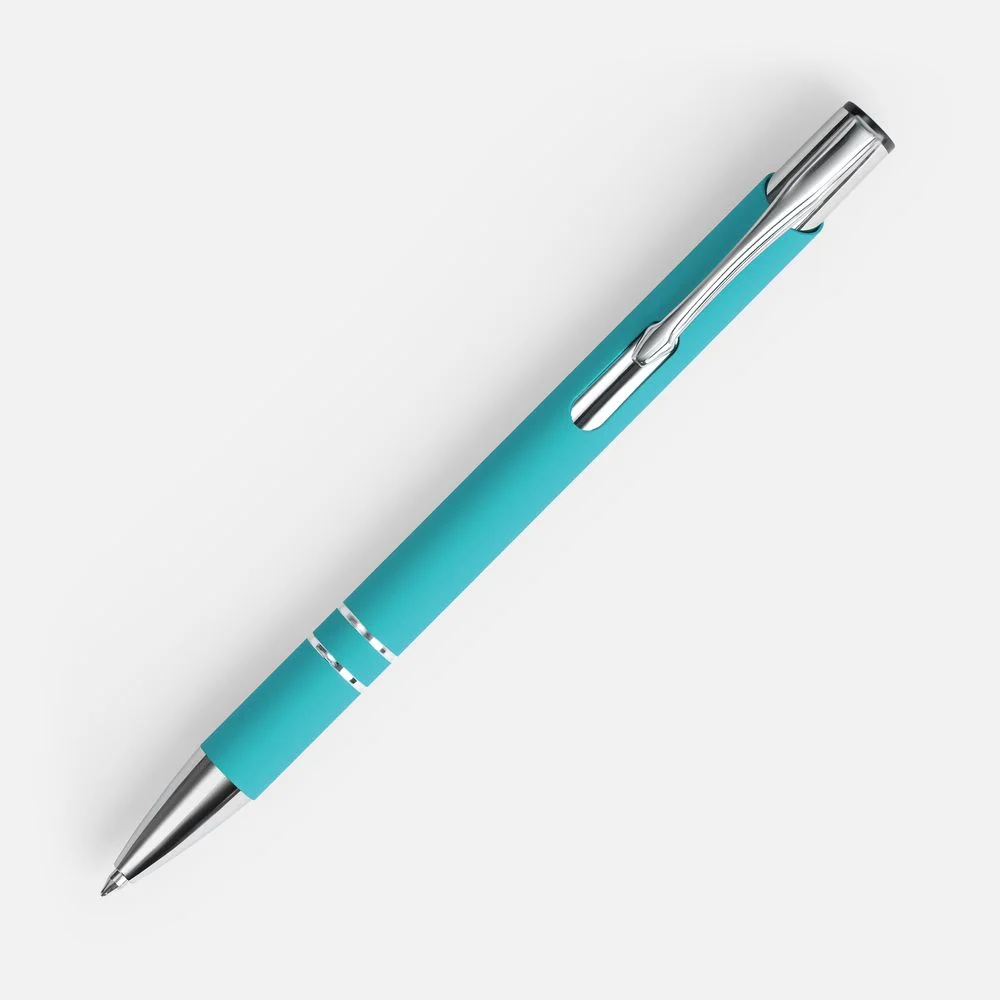 Ручка шариковая Keskus Soft Touch бирюзовая - фото 2