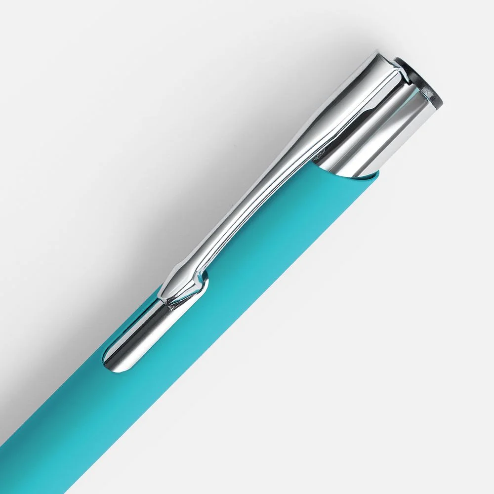 Ручка шариковая Keskus Soft Touch бирюзовая - фото 4