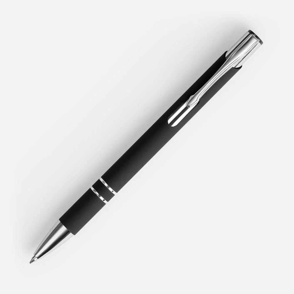 Ручка шариковая Keskus Soft Touch черная - фото 2