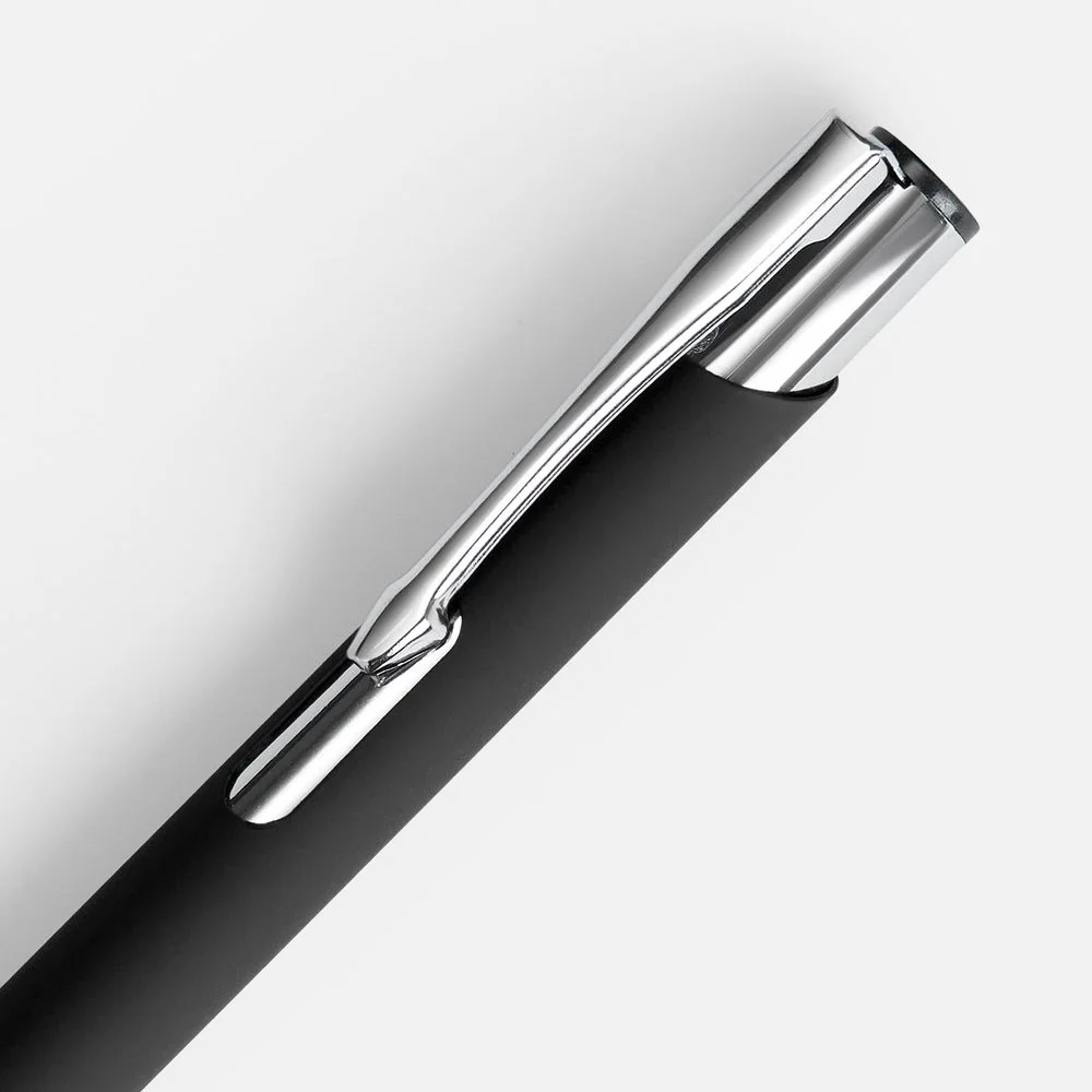 Ручка шариковая Keskus Soft Touch черная - фото 4