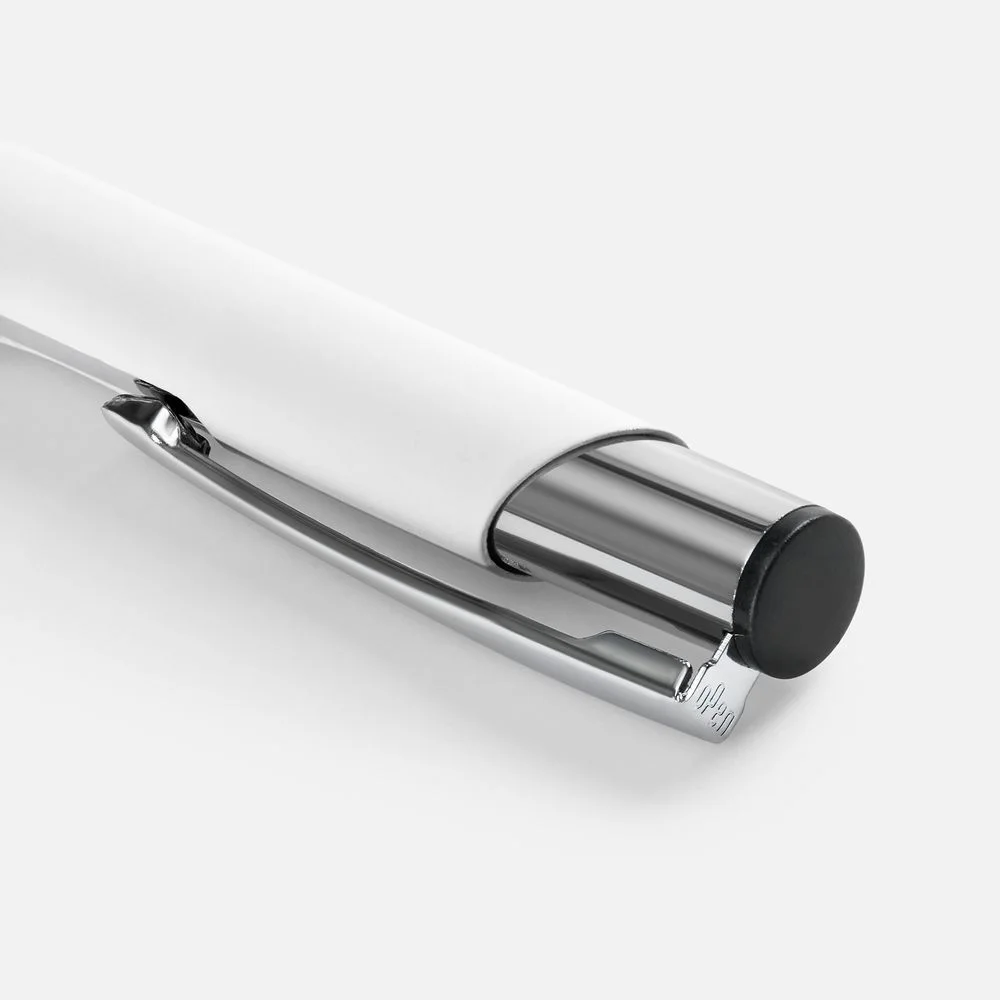 Ручка шариковая Keskus Soft Touch белая - фото 3