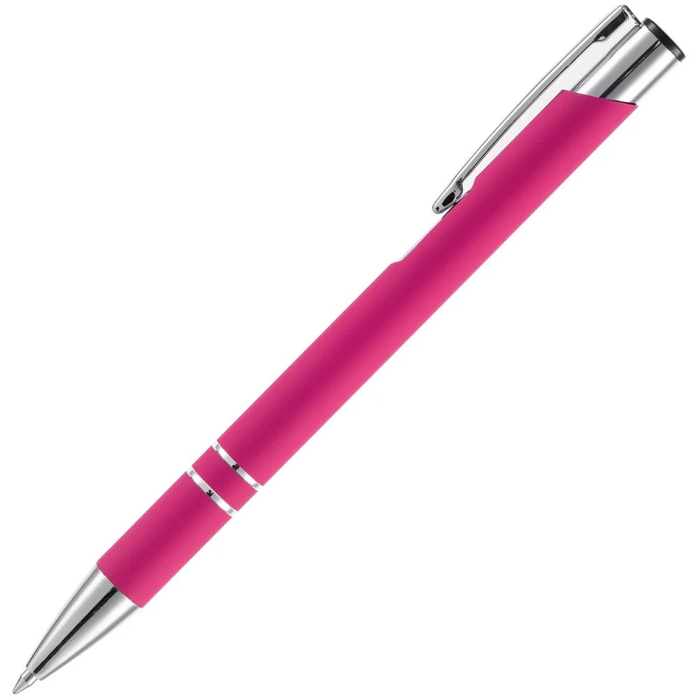 Ручка шариковая Keskus Soft Touch розовая - фото 2