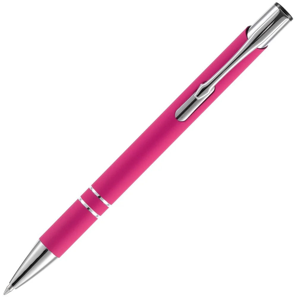 Ручка шариковая Keskus Soft Touch розовая - фото 3