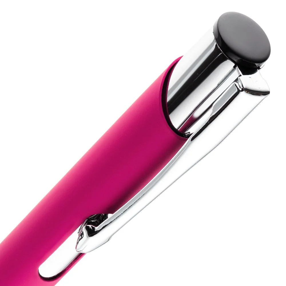 Ручка шариковая Keskus Soft Touch розовая - фото 4