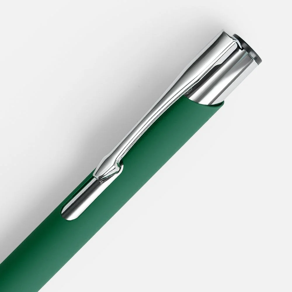 Ручка шариковая Keskus Soft Touch зеленая - фото 4