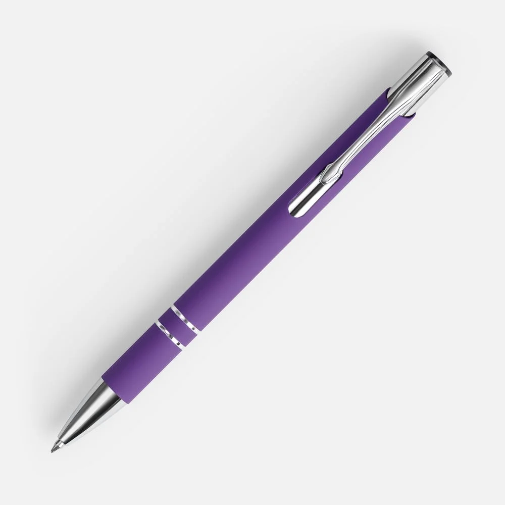 Ручка шариковая Keskus Soft Touch фиолетовая - фото 2