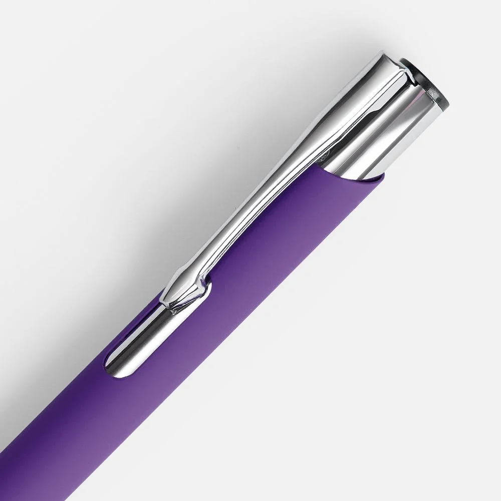 Ручка шариковая Keskus Soft Touch фиолетовая - фото 4