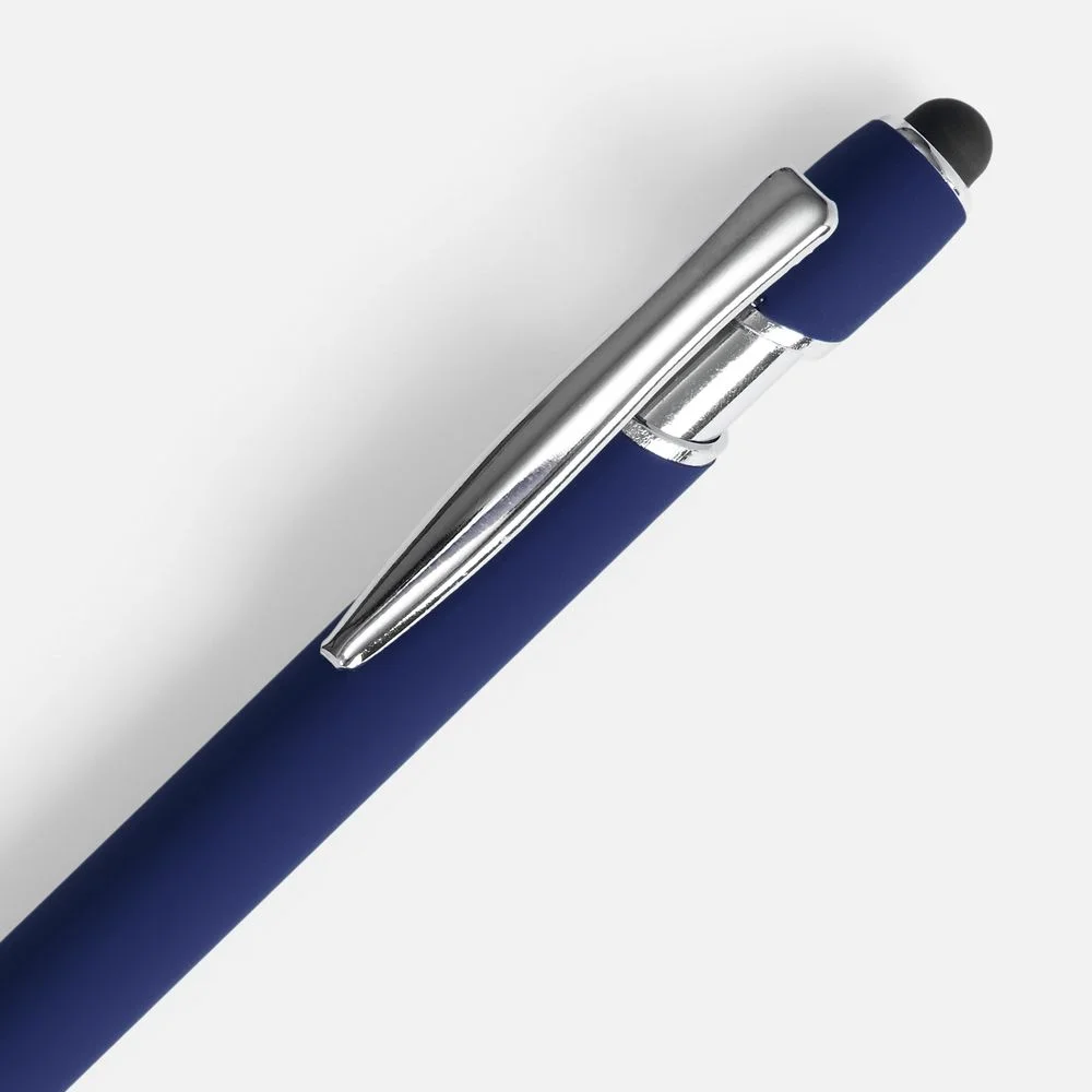 Ручка шариковая Pointer Soft Touch со стилусом темно-синяя - фото 3