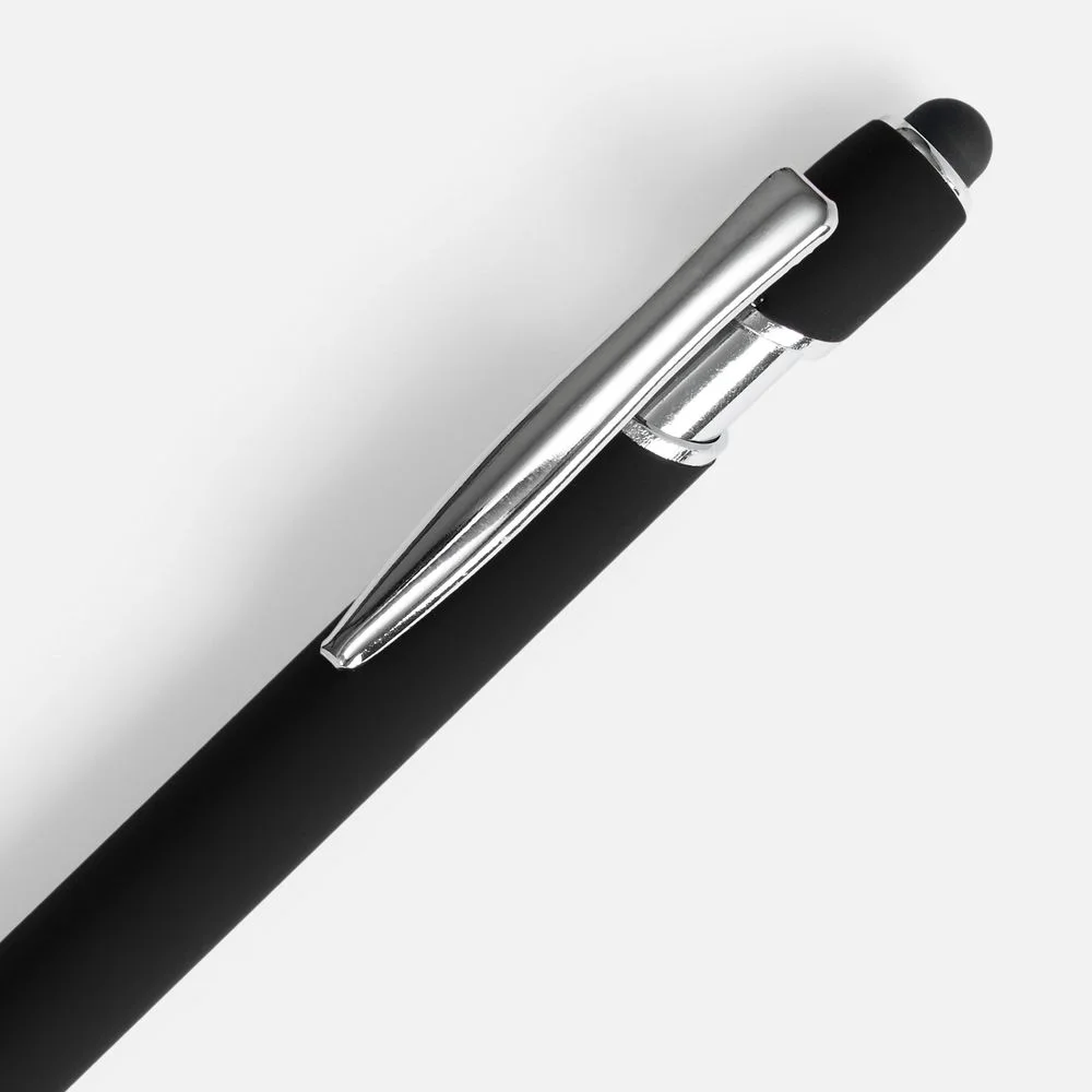 Ручка шариковая Pointer Soft Touch со стилусом черная - фото 3