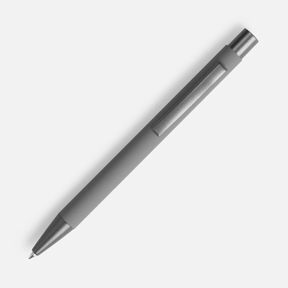 Ручка шариковая Atento Soft Touch серая - фото 2
